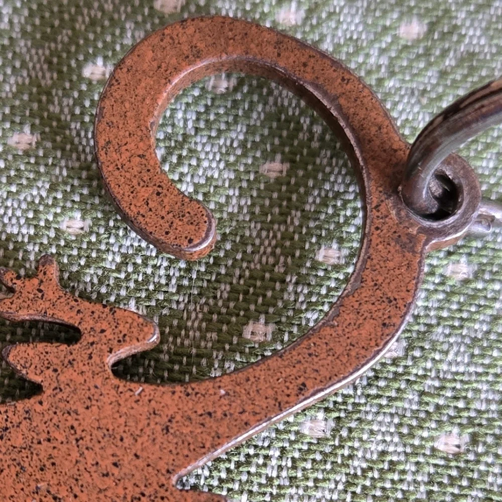Lizard Metal Keychain